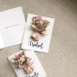 Personalized Dried Flower Cards for Bridesmaid Proposals (New Mini Bouquet - Calligraphy)