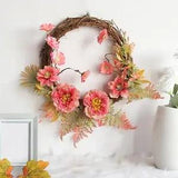Peony Wreath Garland Decor Hanging Decor Ornament for Home Wall Front Door