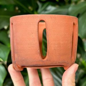 Unglazed Red Clay Terracotta Orchid Planter Pot with Holes
