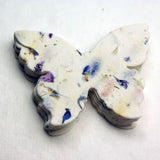Seed Paper Butterflies 3"w x 2.85"h #45s Recycled Purple Flower Petals for Weddings or Memorials set of 24