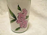 Coffee Cup~Pink Carnation Flower~Leaves~4.5" tall~Italy