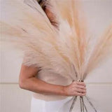 Artificial Pampas Grass Bouquet DIY Vase Holiday Wedding Party Home Decoration