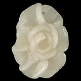 BF10722# Hand Carved Peony Flower Pink Aventurine Pendant Bead Gemstone