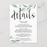 Eucalyptus Wedding Details Card Rustic | Zazzle Flower Delivery