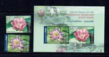 AUSTRALIA THAILAND JOINT ISSUE 2002 WATER LILIES SET OF 2 & MINISHEET MINT MNH