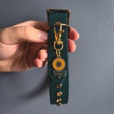 Sunflower Dog Collar Charm
