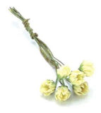 Dollhouse Miniature Yellow Water Lily Set of 6 Half Bloom