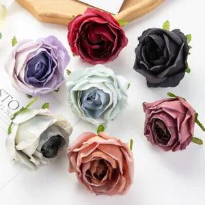 10X Artificial Roses Silk Flower Head Wedding Bouquet Party Garland Floral Decor