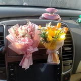 Dried Flower Bouquet, Handmade Mini Natural Flower Car Air Vent Clip, Car Air Freshener, Car Scent Diffuser, Perfume Decoration