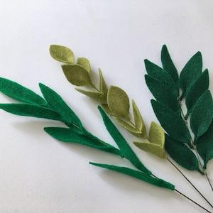 Small Felt Greenery Branch