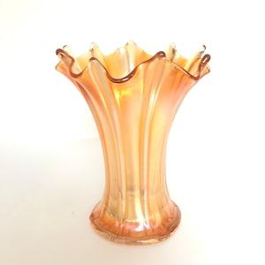 Vintage Northwood Marigold Carnival Glass Bouquet Vase