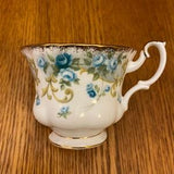 Royal Albert Sheraton Series, Veronica, Orphaned Teacup, Bouquet of Blue Rose, Replacement Cup
