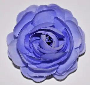 3" Purple Lavender Ranunculus Silk Flower Hair Clip Wedding Bridesmaid Prom