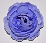 3" Purple Lavender Ranunculus Silk Flower Hair Clip Wedding Bridesmaid Prom