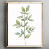 Botanical Art Print, Blue Green Plant Leaf Artwork, Minimalist Home Decor, Housewarming Gift, Botany Illustration, Elegant Office Wall Art