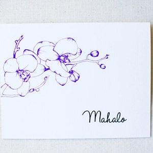 Orchid Mahalo- Thank You Card