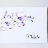 Orchid Mahalo- Thank You Card