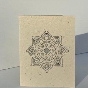 Mandala Card - Plantable, Vegan and Biodegradable Seed Card
