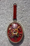 Glass Dome Convex Frame Dried Natural Flowers Bouquet Fleurs Naturelles #515
