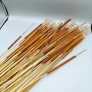 10 Dried Flower 30" tall Cattail Stick bamboo Flower Arrangement birch branch