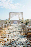 All-White Beach Wedding Flower Delivery