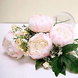 10 BLUSH 3" Faux SILK PEONY FLOWER Heads Wedding Party Events Home Decorations