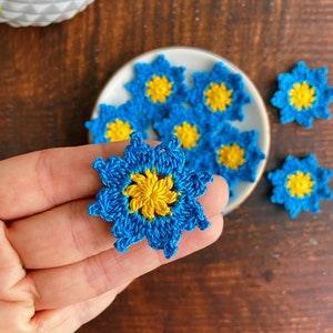 10 petits tournesols bleus, tournesol d??Ukraine, drapeau de l??Ukraine, Slava Ukraini, fleurs de scrapbook, journalisation