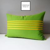Decorative Lime Green & Yellow Outdoor Pillow Cover, Modern Striped Pillow Cover, Sunbrella Pillow Case, Cushion Cover, Mazizmuse Align