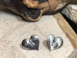 Vintage LAUREL BURCH Silver tone CALLA Lily Flower Stud Earrings