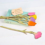 Mothers Day gift, Wooden Flowers , Miss You Because??Personalised Mother's alternative floral Bouquet For Mum Or Mom , Gift For Grandmother