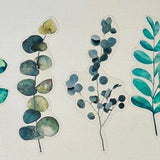 Eucalyptus Branch Stickers - Translucent Leaf Stickers - Decorative Stickers - Bullet Journal - Scrapbook