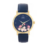 Toff London TLWS-37092 Ladies Pink Carnations Flower Watch