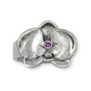 Orchid Jewelry Sterling Silver Orchid Ring Handmade Flower Jewelry OR1-SR