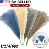 Lot Pampas Grass Natural Dried Reed Flower Bunch Home Decor Artificial Bouquets