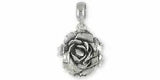 Peony Jewelry Sterling Silver Peony Charm Slide Handmade Flower Jewelry PNY-PNS