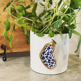 Decoupage Oyster Shell Orchid Pot