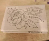 FLOWERS Peony Spray Wood Mounted Rubber Stamp STAMPENDOUS Stamp P265 New