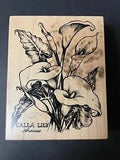 Calla Lily Araceae Wood Rubber Stamp PSX K1696 Flowers Floral 2