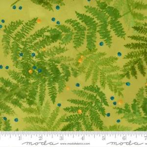 Carolina Lilies Ferns Leaves Grass Green by Robin Pickens for Moda 1/2 Yard