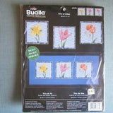 Bucilla TRIO OF LILIES Counted Cross Stitch Kit 43376 Set of 3