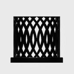 Orchid Pot, Unique Plant Pot with Drainage Holes and Saucer, 3D Printed Planter, Black Lightweight Planter Pot, Modern Home Decor