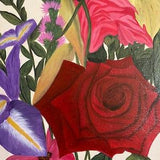When We're Bloom'n, Original 12 x 24, Bright Wall Art, Rose Wall Decor, Colourful Canvas Painting, Acrylic Bouquet Decor, Kitchen Wall Art,