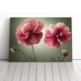 Exceptional Carnation Flowers Canvas Print Wall Art Framed Picture Large