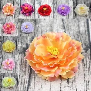 5/100p Wholesale 4.7" Fake Peony Artificial Silk Flower Heads Home Wedding Decor
