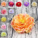 5/100p Wholesale 4.7" Fake Peony Artificial Silk Flower Heads Home Wedding Decor