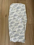 Serena And Lily French Blue White Seahaven Percale Toile Fitted Sheet Queen
