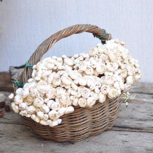 Vintage ivory One Bundle Artificial Silk Mini Ranunculus Artificial 6 Stems Silk Ranunculus Buds for wedding home decor