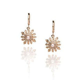 Gold Sunflower Hoop Earring