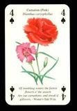 1 x playing card Shakespeare flower Carnation (Pink) 4 of Spades Q80