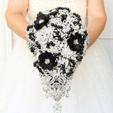 Black silver brooc bouquet